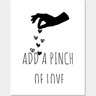 Add a pinch of love Cooking Couple Posters and Art